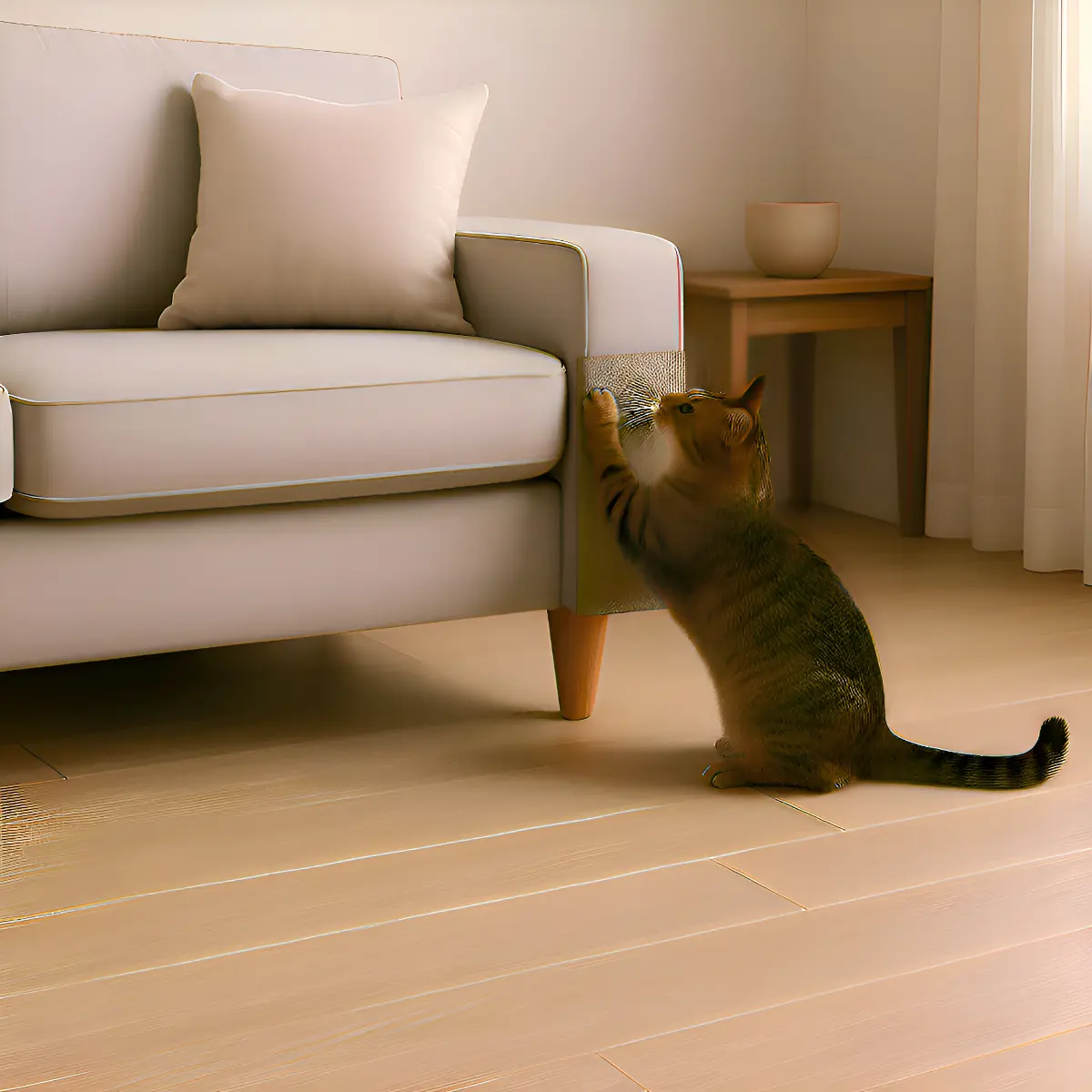 Arranhador E Protetor De Sofá Carpete Adesivo Gatos 200x50cm Cor Cinza