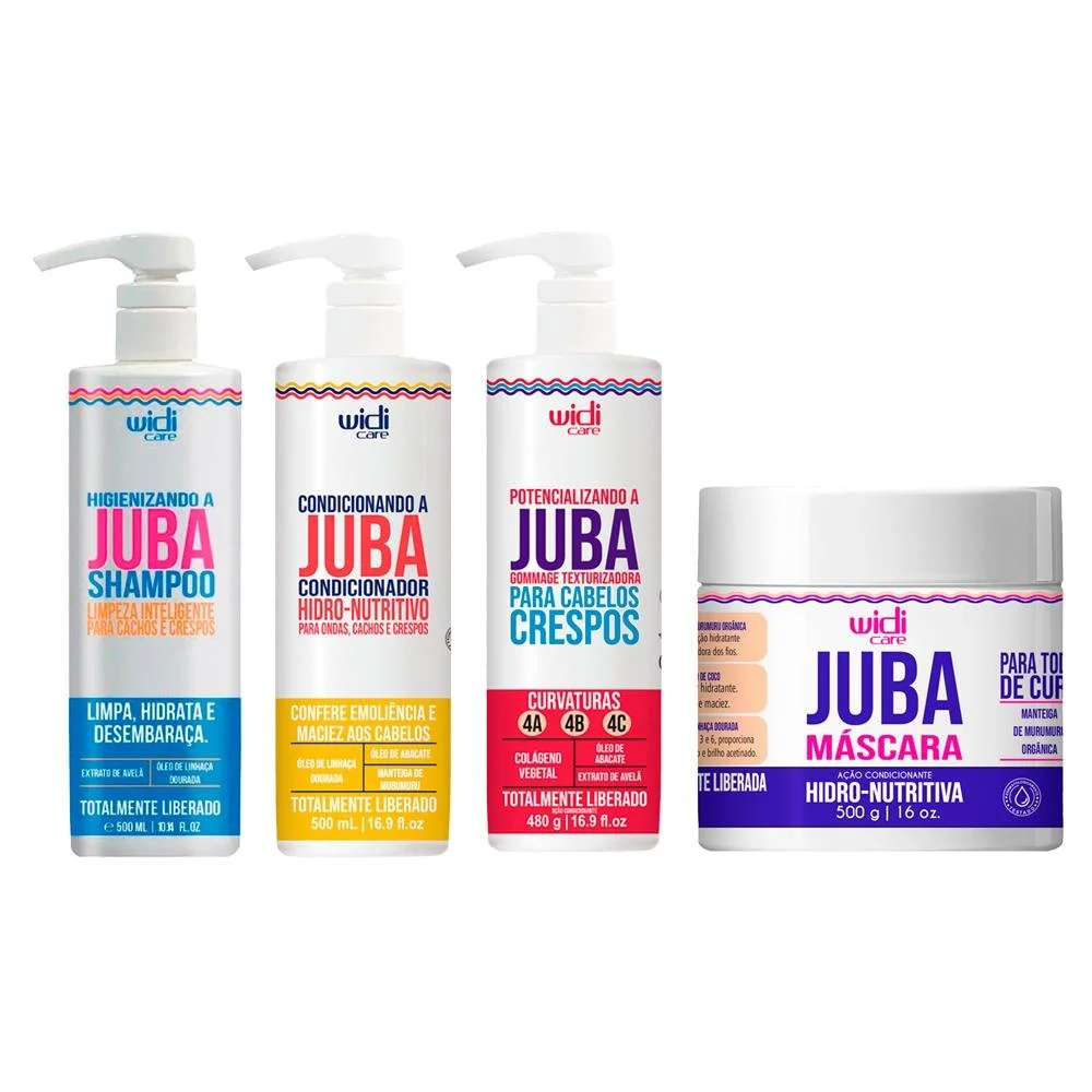 Kit Widi Care Juba Máscara Hidro + 4 Produtos