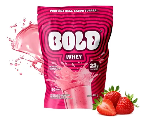 Bold Whey Mousse De Morango Refil 900g