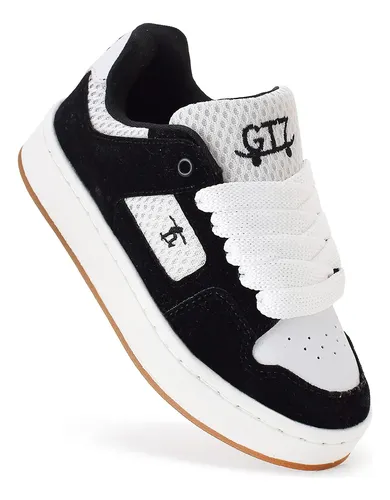 Tênis Infantil Menino Nylon Casual Esportivo Escolar Skate Preto 33 Br