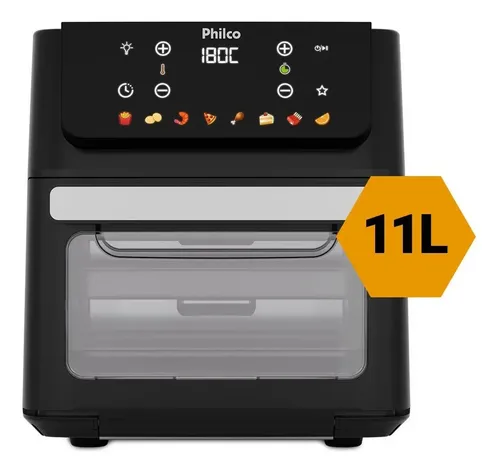 Air Fryer Oven Philco 11l 8 Funções Visor 1800w Paf11b Preto 127v