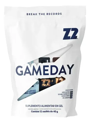 Energy Gel Z2 Gameday Pack 12 Unidades Sortidas Com Cafeína Gameday