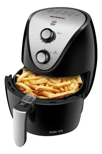 Mondial Af-30-i Fritadeira Elétrica Air Fryer Sem Óleo 3,5l Cor Preto E Inox Preto/inox 127v