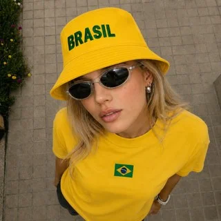 Chapéu Bucket Hat Brasil Vibes Estilo Moda Praia Copa do Mundo 2026 Unissex copa