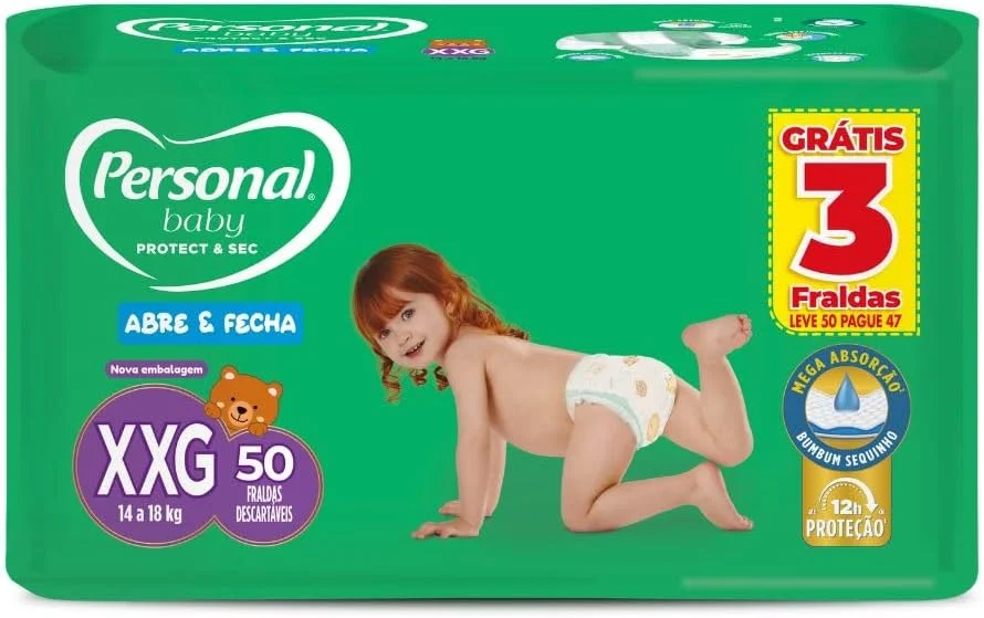 Personal Fralda Soft & Protect Hiper XXG, 50 Unidades