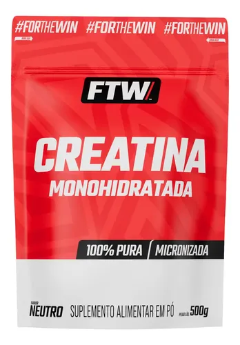 Creatina Monohidratada Pura 500g Refil Suplemento Em Pó 100% - Ftw Sem Sabor