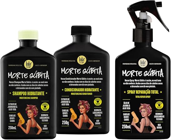 Kit Morte Súbita (Shampoo + Condicionador + Spray Reparaçao) - Lola From Rio