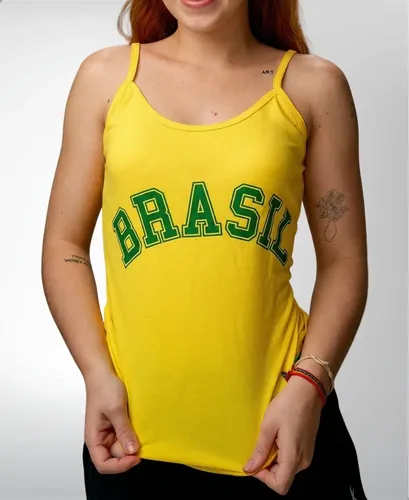 Regata Do Brasil Feminina Acinturada Dry Fit Brasil Variação 5 Gg