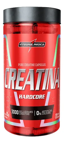 Creatina Hardcore 100% Pura 120 Capsulas Energia E Força - Integralmedica Sem Sabor