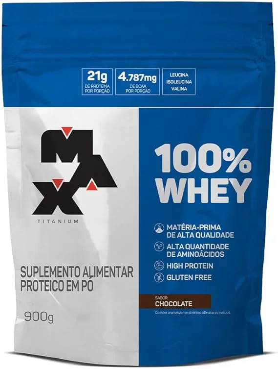100% Whey Refil (900g) - Chocolate, Max Titanium