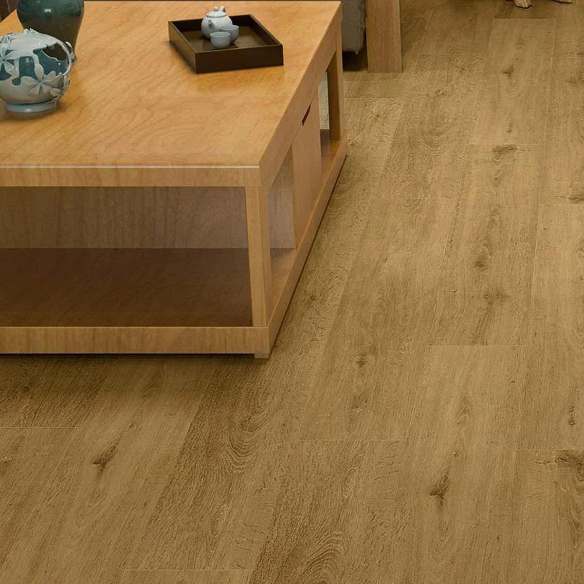Piso Vinílico Autocolante Régua 15,24 Cm 2,5 M2 Madeira Marrom-claro 1508 Marrom Claro