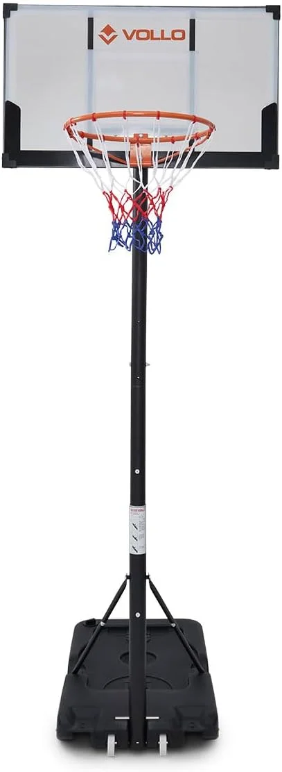 Tabela de Basquete Portátil Ajustável 3,05m Aro 45cm Vollo