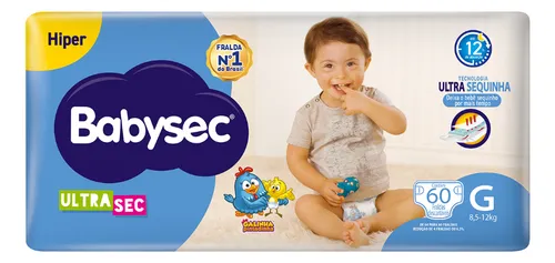 Fralda Babysec Ultrasec Galinha Pintadinha G 60 Unid Grande (g) Sem Gênero