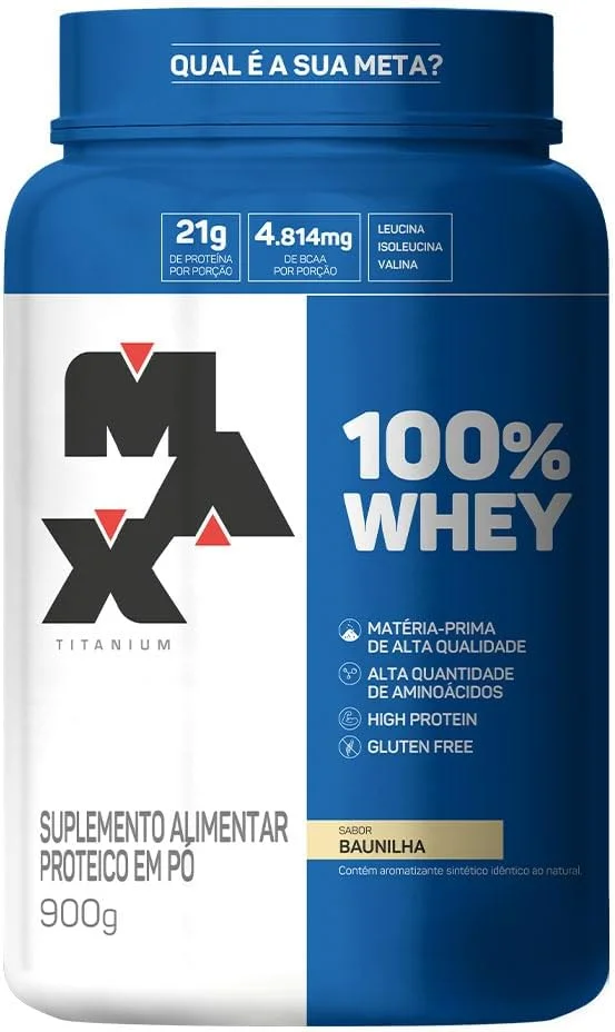 Max Titanium 100% Whey - 900G Baunilha -