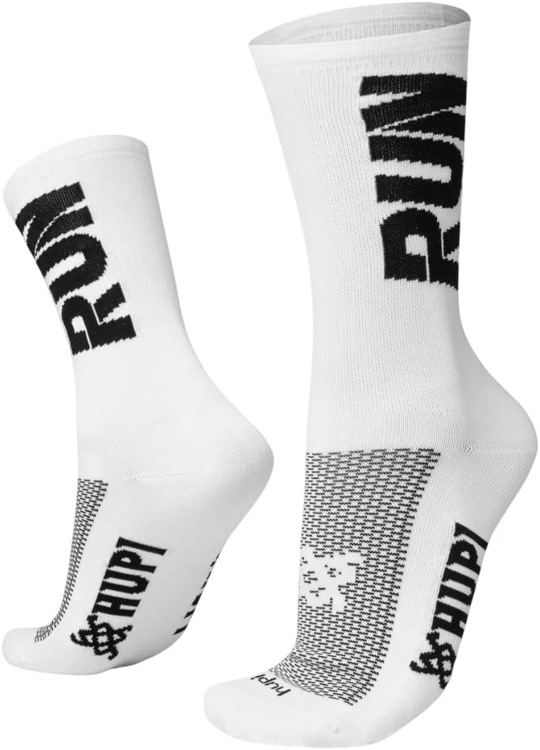 Meia Hupi Run para Corrida Preto/branco, Cor: Preto/branco