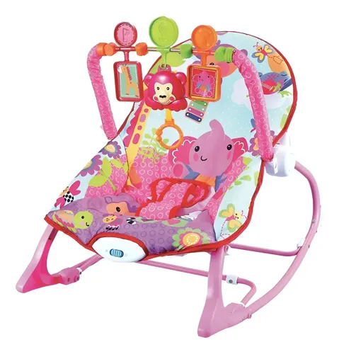 Cadeira De Descanso Elétrica Musical Maxi Baby Até 18kg Rosa