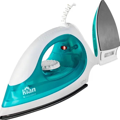 Ferro De Passar A Seco Kian Fp100 1300w Com Base Antiaderente E Controle De Temperatura Verde 127v