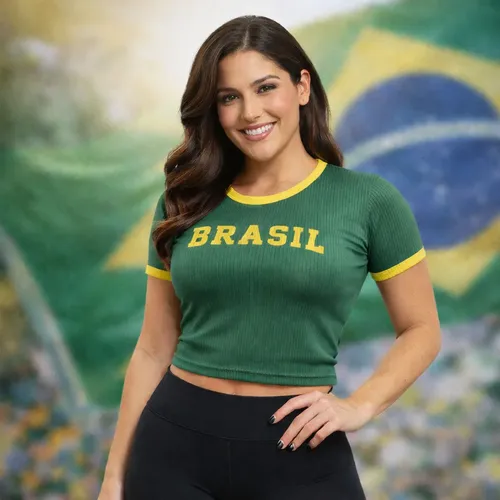 Blusa Blusinha Cropped Brasil Copa Mundo Feminina Premium Br Verde Canelado G 40/42