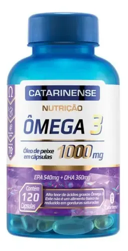 Ômega 3 Catarinense 120 Cápsulas 1000mg Oleo De Peixe Sem Sabor