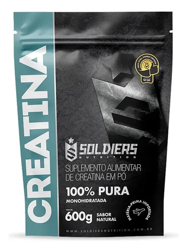 Creatina 600g Suplemento Monohidratada Em Pó 100% Pura - Soldiers Nutrition Sem Sabor