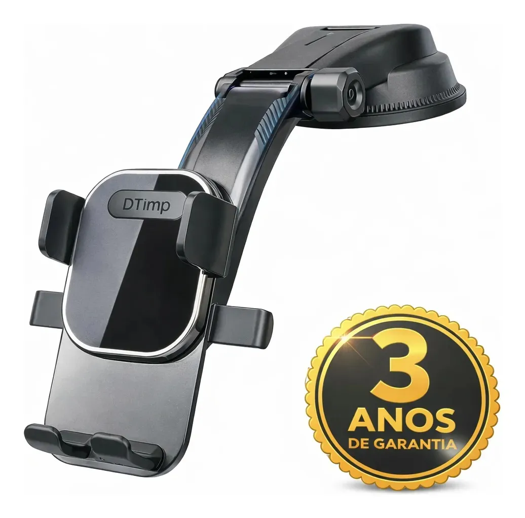 Suporte Veicular 360° Para Celular Automotivo Carro Painel Mesa Retrovisor Dtimp Preto