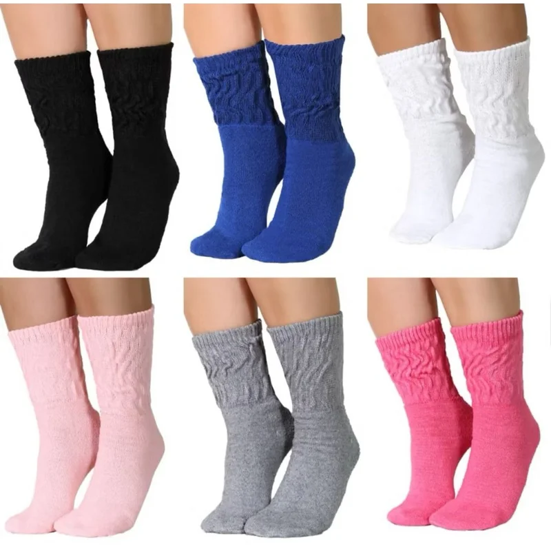 kit 3 a 12 Pares De Meia Feminina para Frio e Academia Aerobica Fitness Lisas Exercicio e dia a dia