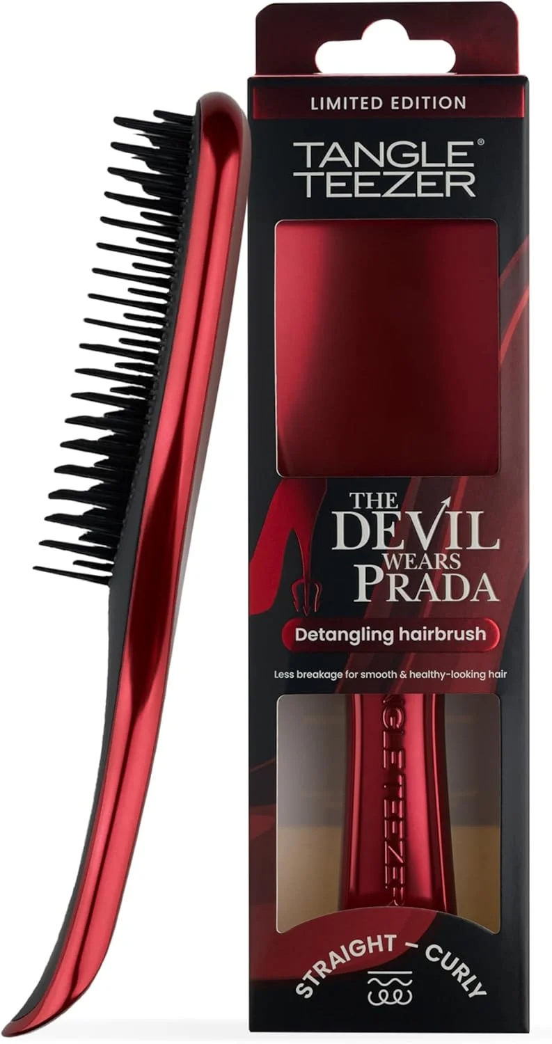 Tangle Teezer - Escova de cabelo desembaraçadora The Ultimate Detangler para todos os tipos de cabelo. Cor: Vermelho metalizado