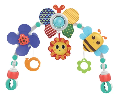 Móbile Para Carrinho E Berço Com Chocalho Spring - Maxi Baby Colorido