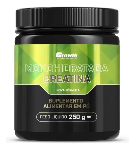 Creatina Monohidratada 250g Growth Supplements - Sem Sabor Em Pó