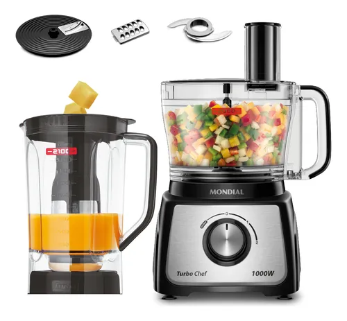 Multiprocessador Turbo Chef 5 Em 1 Mondial 1000w Mpn-01-b Preto 127v