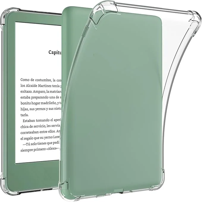 Capa Transparente para Kindle Basic 6.0" 11ª Geração 2024 e 2022 – TPU Macio, Antichoque, Slim e Antiarranhões (Não compatível com Paperwhite/Oasis)