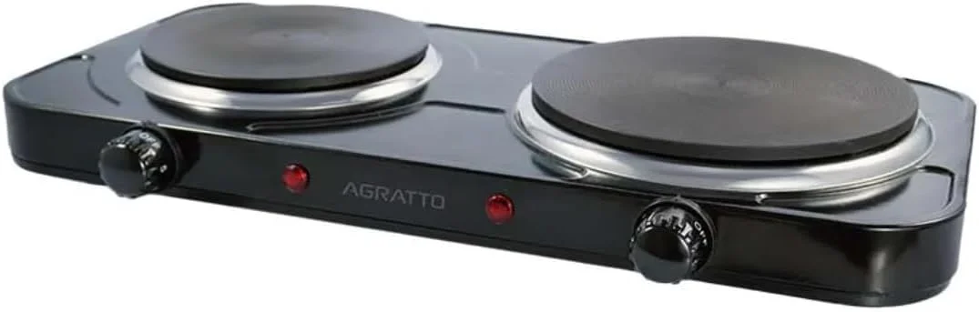 Agratto Fogão eletrico de mesa 2 pratos FMP-02 preto 220V 2500W