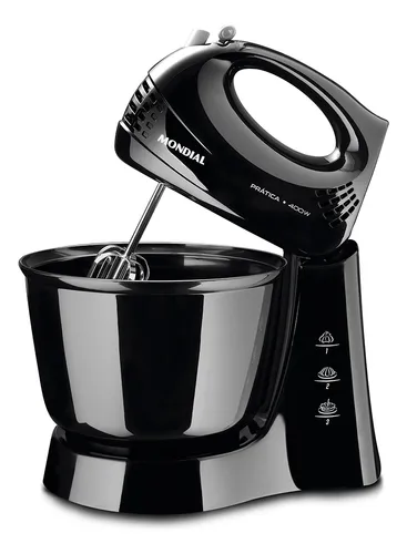 Batedeira Prática Mondial Preto 400w B-44-b 220v