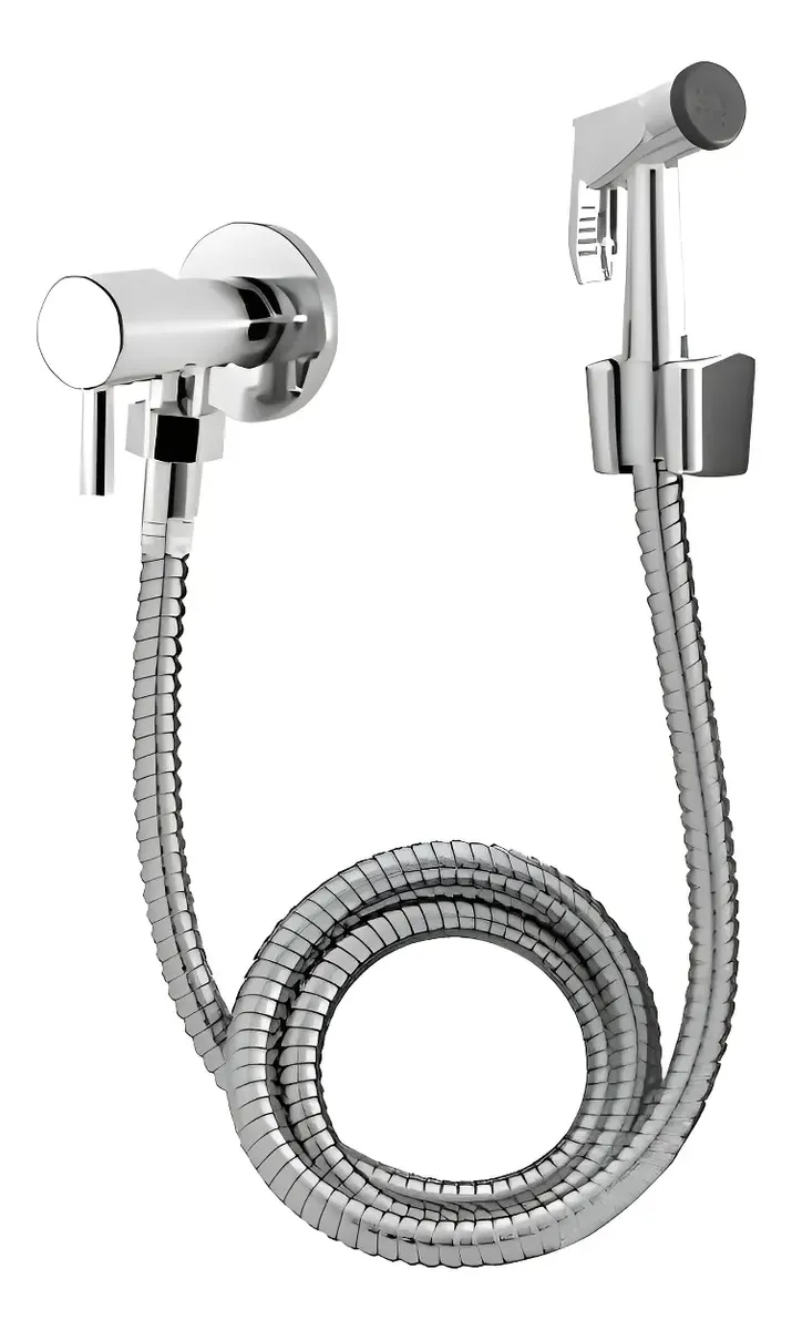 Ducha Higiênica Link Metais Completa 100% Metal 1/4 De Volta