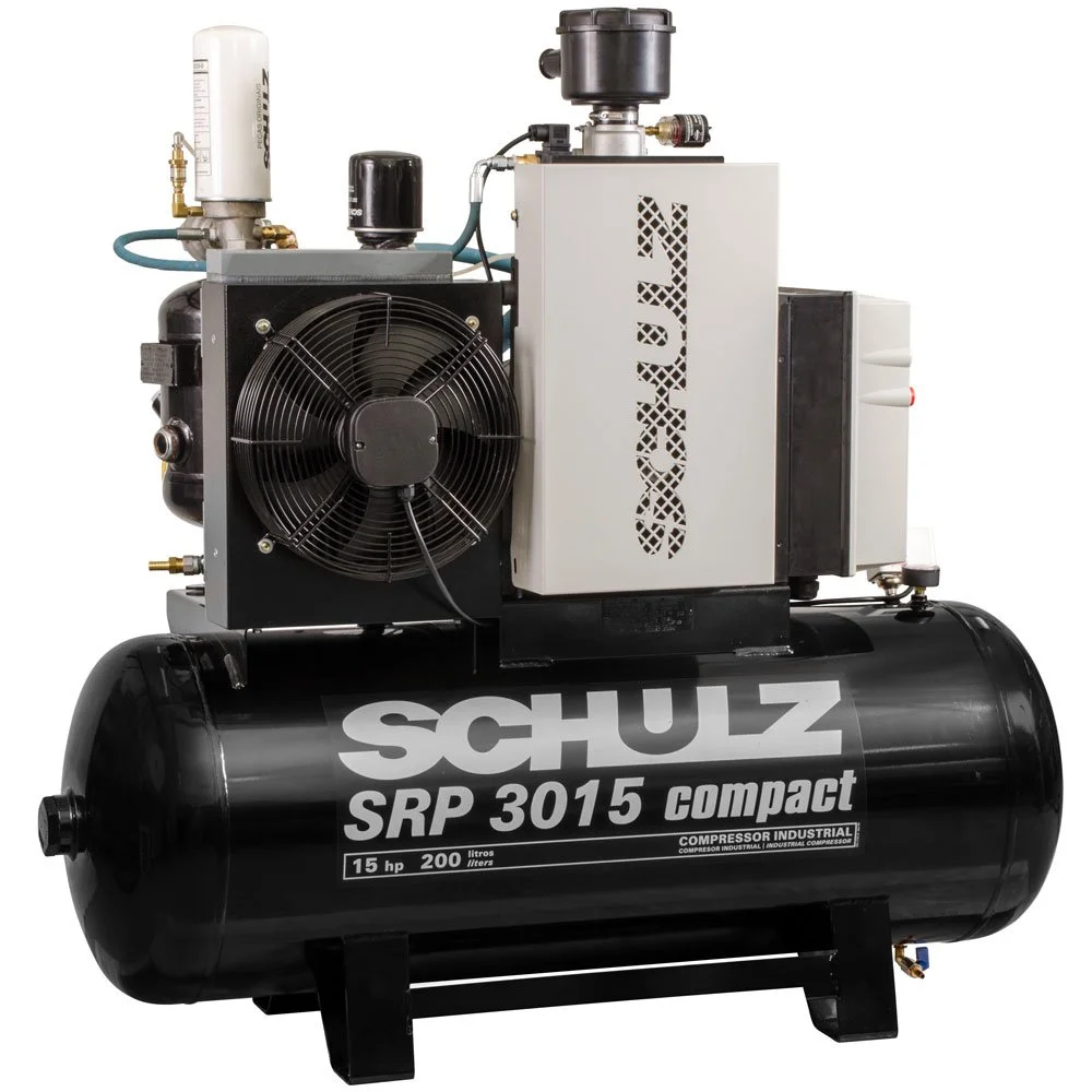 Compressor de Ar de Parafuso SRP 3015 Compact 59 Pés 183L 15HP 380V Trifásico SCHULZ-970.3893-0/V2