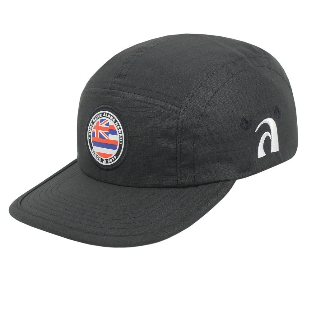 Boné Surf Alive Five Panel Aloha Hawaii Black
