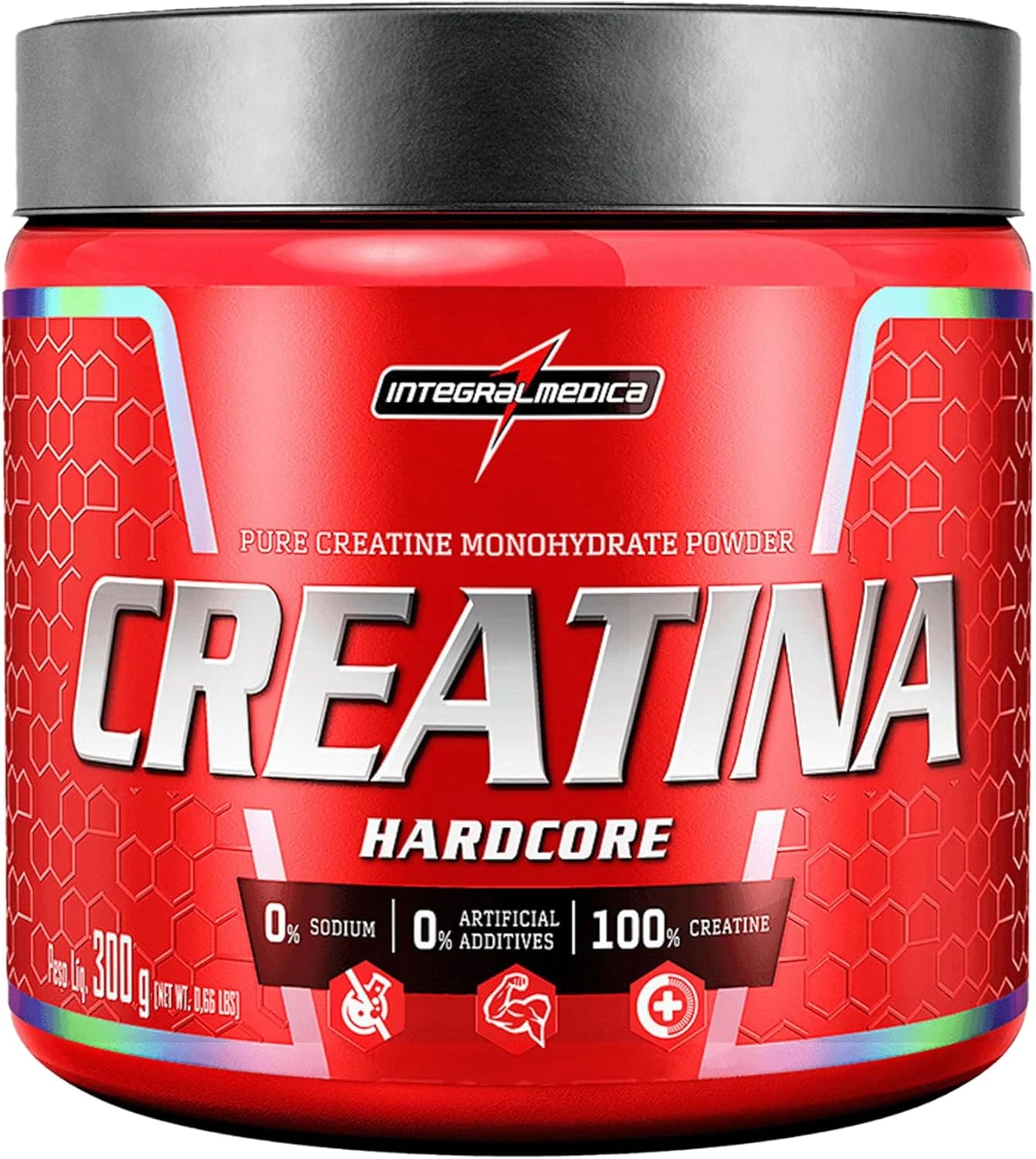 Integralmedica Creatina em Pó Hardcore 100% Pura e Monohidratada 300g