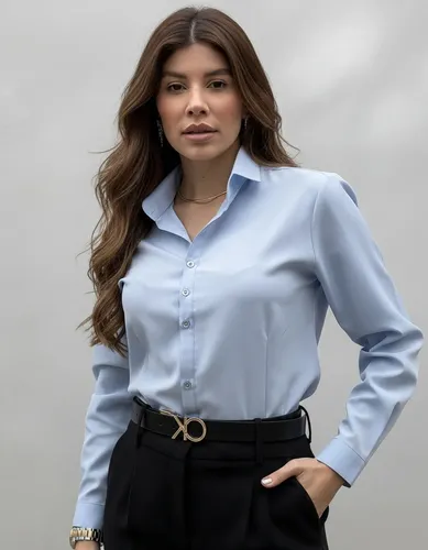 Camisa Feminina Social Manga Longa Lisa Tendência