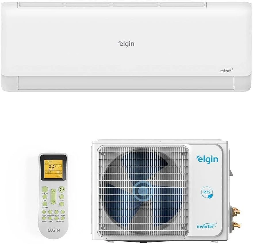 Ar-condicionado Split Inverter Ii 24000 Btus Elgin Eco com Wi-fi Integrado High Wall Quente e Frio Hjqi24c2wb/hjqe24c2cb 220v
