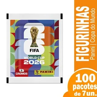 Figurinhas Panini da Copa do Mundo 2026 - 100 Envelopes com 7 Figurinhas Display