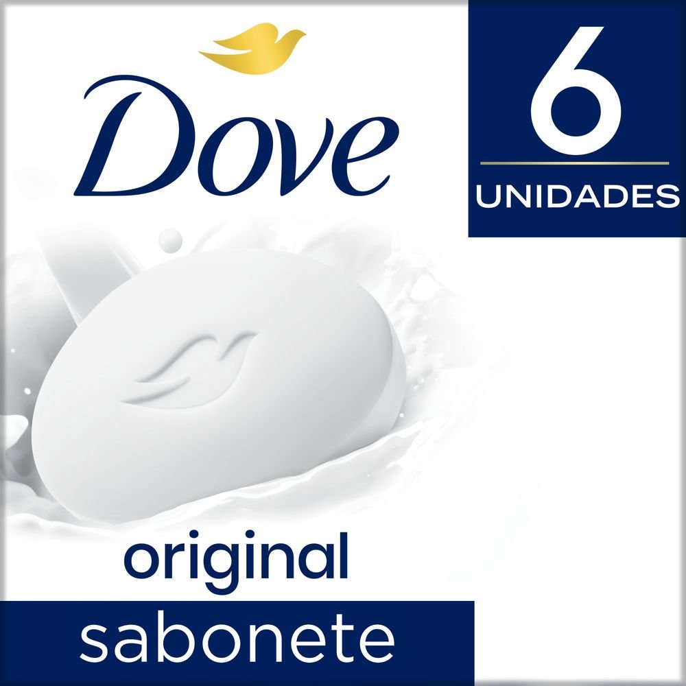 Sabonete em Barra Dove Original Branco 6 Unidades de 90g Cada