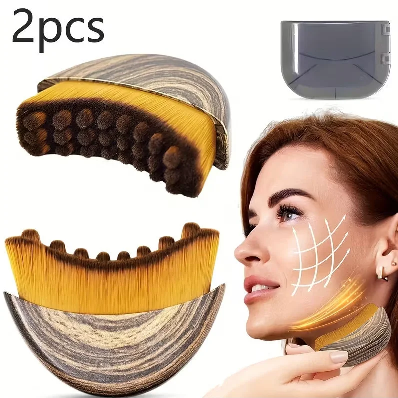 Escova de Drenagem Linfática para Rosto e Corpo, Ferramenta de Massagem Ergonômica, Adequada para Contornos da Pele, Rel