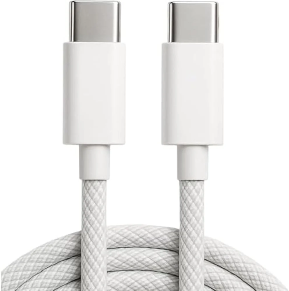 Cabo USB-C Tipo C 60W Trançado 1,5M De Nylon Premium Compatível com iPhone 15, 15 Pro/Max, iPhone 16, 16 Pro/Max, iPhone 17, 17Pro/Max, Samsung Galaxy, IOS/Android