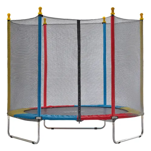 Cama Elástica Infantil Justfun 1,8 M Colorida Com Rede De Proteção Para 100 Kg