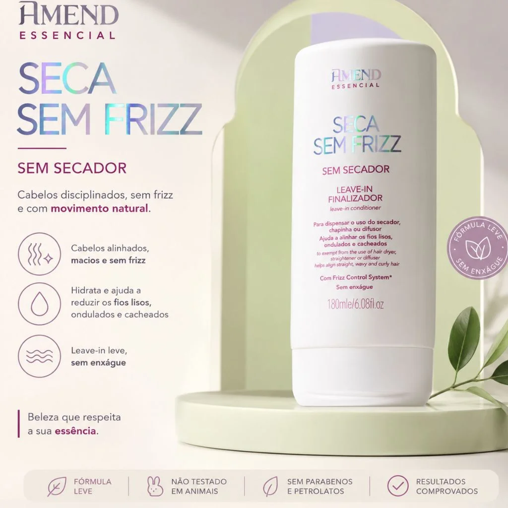 Amend Essencial Seca Sem Frizz Proteção térmica 180ml