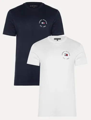 Kit Tommy Hilfiger Camisetas Azul Marinho/branco - Original