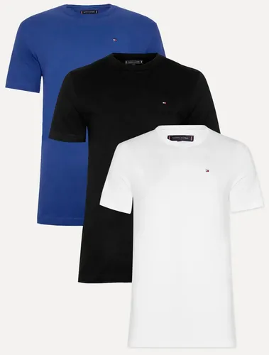 Kit Camisetas Tommy Hilfiger Preta/branca/azul - Original