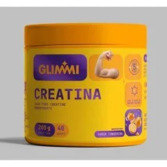 Creatina Monohidratada Tangerina 200g – 100 Pura com Aroma, Cor e Adoçante Natural – Glimmi
