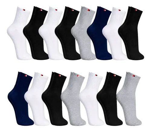 Kit 15 Pares Meias Sport Algodão Cano Médio Sandrini Confort Sortidos 39-43