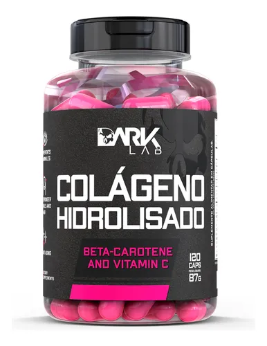 Colágeno Hidrolisado 120 Caps Dark Lab Sabor Sem Sabor